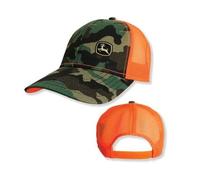 John Deere Hi Viz Orange Cap Mesh Back Camo Adult Hat MC13080880CA