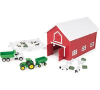 John Deere KIDS 1:64 scale John Deere 24 Piece Playset with Red Barn