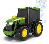 John Deere Kids Bubble N Go Tractor, Battery Powered Bubble Blowing Farm Toy with Real Headlights, Smart Motion Sensors and Auto Drive Action, Outdoor Bubble Machine for Kids Age 3 Plus