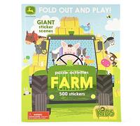 John Deere Kids Farm: 500 Stickers and Puzzle Activities: Fold Out and Play! (John Deere: Children's Interactive Fold Out and Play Puzzle Activity Book)