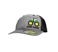 John Deere 3D Rubber Tractor Print Toddler Baseball Hat Cap-Charcoal-One Size, One Size-XL
