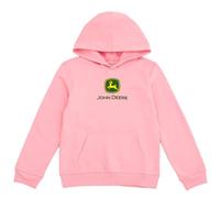 John Deere Logo Womens Fleece Pullover Hoodie Pink Medium