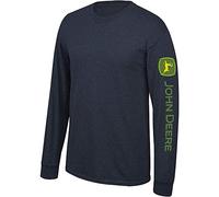 John Deere Long Sleeve Construction Brown T-Shirt Sizes M L XL 2X 3X, Navy, 3XL