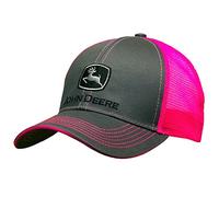 John Deere Men's 23080418CH00 Baseball-caps, Charcoal/Pink, One Size