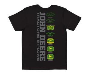 John Deere Men's Jd Vintage Logo Tee, Black, Large