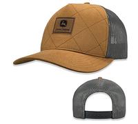 John Deere Mens Quilted Foam-Backed Light Weight Cotton Canvas Mesh Back Trucker Hat