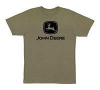 John Deere Mens Short Sleeve Graphic Tee Trademark, Olive, 3XL
