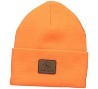 John Deere Men's Solid Beanie Hat, Orange, One Size
