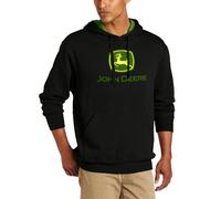 John Deere NCAA mens Trademark Logo Core Hood Pullover Fleece - black - Medium
