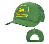 John Deere Green Men's Vintage Trademark Trucker Hat, One Size, Green, One size