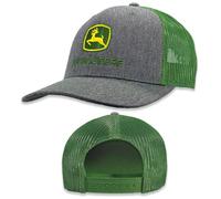 John Deere Baseball Cap Trucker Hat 13083346Hggr Current Baseball Cap Trucker Hat Trademark Embroidery Ywgr, Heather Gray/Green, One size