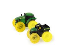 John Deere Monster Treads Lightning Wheels Mini Vehicle - Includes 1 Miniature Monster Truck Toy - Gator or Tractor Toy (Vehicle May Vary) - John