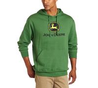 John Deere NCAA Mens Trademark Logo Core Hood Pullover Fleece Green