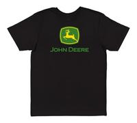 John Deere NCAA Mens Trademark Logo Core Short Sleeve Tee - Black - S