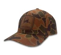 John Deere Oiled Cotton Twill Camo Print Hat, with Embossed Sueded Patch Brown and Green