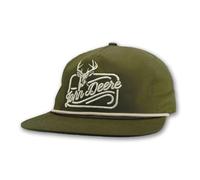 John Deere Snapback Cap, Olive Green, Embroidered Deere Script Logo, 5-Panel Construction, Olive Green, One size
