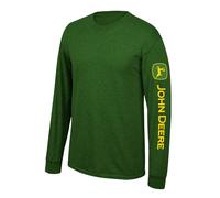 John Deere Solid Long Sleeve Tee with Logo on Sleeve Black, Jd Green, S