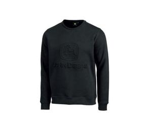 John Deere Sweatshirt Embossed Logo Black Size S