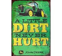 John Deere Tractor A Little Dirt Never Hurt Metal Vintage Art Poster Plaque Garage Home Wall Decor 12'' X 8'' Sign