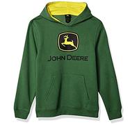 John Deere Tractor Big Boys' Youth Pullover Fleece Hoody Sweatshirt - green - Large