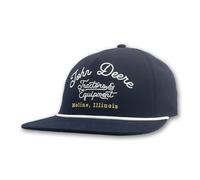 John Deere Tractors & Equipment Baseball Cap, Navy Blue, Rope Design, Snapback, Polyester, Navy Blue, One size