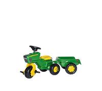 John Deere Trio Trac With Electronic Steering Wheel & Trailer One Colour