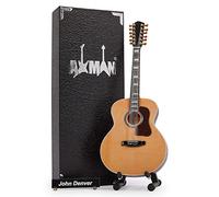 John Denver Miniature Guitar Replica - Music Gifts - Handmade Ornamental 1/4 Scale - Includes a Display Box, Name Tag and Miniature Guitar Stand