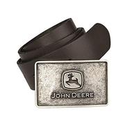 John Dere Leather Belt with Engraved Buckle 125