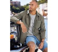 John Devin Long Sleeve Overshirt Khaki