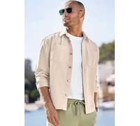 John Devin Long Sleeve Overshirt Off White