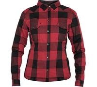 John Doe Damen Motorrad Hemd Motoshirt Women Black/Red