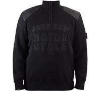John Doe Knit Zip Big Logo Pullover, black, size 3XL for Men