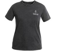 John Doe Ladies Tiger Cotton T-Shirt Motorbike Women Rose Fade Out Black