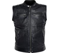John Doe Storm, leather vest perforated M Black