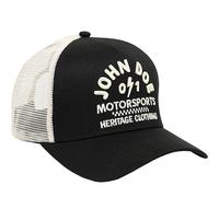 John Doe Trucker Cap Motorbike Motorcycle Casual Wear Hat - Black / White