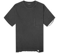 John Elliott Men's x MASTERMIND JAPAN Oil Wash Folsom Pocket T-Shi Black