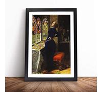 John Everett Millais Mariana | Framed Wall Art Print | Modern Home Decor Picture | Ready to Hang Artwork for Living Room, Bedroom, Kitchen or Office | Multiple Sizes