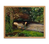 John Everett Millais Ophelia Cropped Art Print Framed Poster Wall Decor 12x16 inch