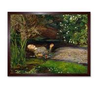 John Everett Millais Ophelia Cropped Art Print Framed Poster Wall Decor 12x16 inch