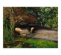 John Everett Millais Ophelia Cropped Large Art Print Poster Wall Decor Premium Mural