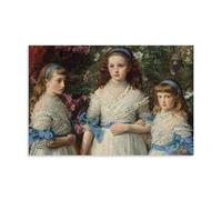 John Everett Millais Sisters Wall Art Prints Paintings Painting On Canvas Wall Art Scroll Picture Print Living Room Walls Decor Homes Unframe-style 16x24inch(40x60cm)