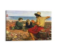 John Everett Millais-The Childhood of Walter Raleigh Fine Artwork Poster Picture Canvas Wall Paint Arts Decor Modern Home Artworks 08x12inch(20x30cm)