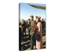 John F. Kennedy And Jackie Arrive at Dallas on Nov. 22, 1963 Canvas Poster Wall Art Decor Print Picture Paintings for Living Room Bedroom Decoration 08x12inch(20x30cm)