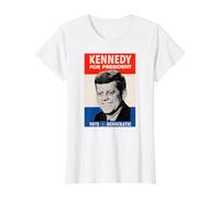 John F. Kennedy Vote Democratic Value Graphic T-Shirt, Women, White, M
