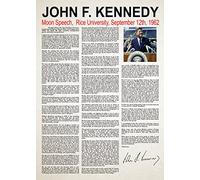 John F Kennedy Wall Art : The American President Inspirational Poster/Moon Speech JFK Office Decor & Home Decor/Motivational Poster Quotes Poster Kennedy Mens Gifts (11.7 x 16.5 (A3), Ivory)