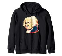 John,Founding Father, Adams American History Zip Hoodie