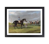 John Frederick Herring Sr Horse Racing Classic Painting Framed Wall Art Print, Ready to Hang Picture for Living Room Bedroom Home Office Décor, Black A3 (46 x 34 cm)
