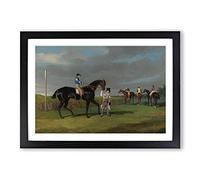 John Frederick Herring Sr Horse Racing Framed Print | A2 Oak Framed Wall Art | Ready to Hang | Modern Animal Picture | Living Room Bedroom Lounge Office
