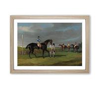 John Frederick Herring Sr Horse Racing Framed Print | A2 Oak Framed Wall Art | Ready to Hang | Modern Animal Picture | Living Room Bedroom Lounge Office