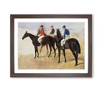 John Frederick Herring Steeplechase Cracks Classic Painting Framed Print | A2 Walnut Framed Wall Art | Ready to Hang | Classic Historical Picture | Living Room Bedroom Lounge Office